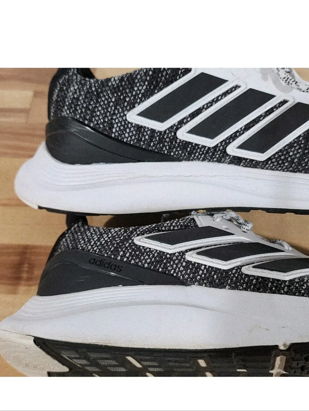 Adidas Men's Energy Falcon Black Running Shoes Size 8 Cloudfoam Comfort Insoles
